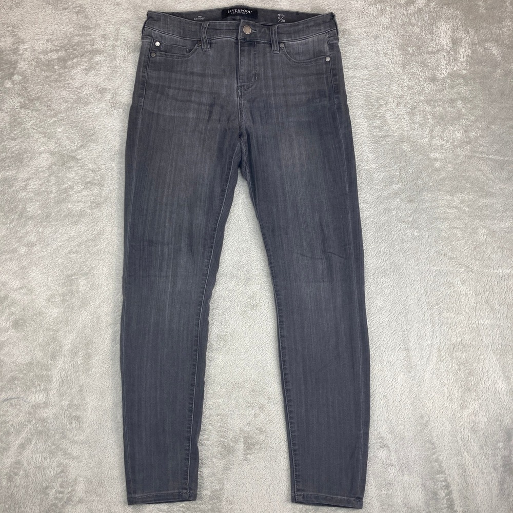 Liverpool Los Angeles Petite Skinny Jeans‎ Gray Wash Size 6 28x26